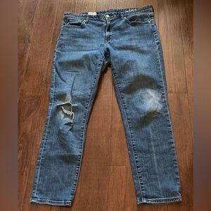Gap 1969 Jeans Women's Size 31  “Always Skinny“ High Rise Distressed Ankle
